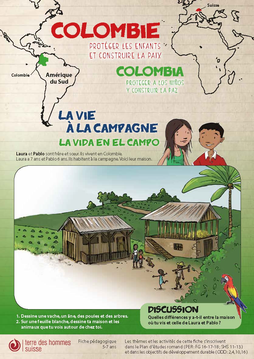 Colombie: Protéger les enfants et construire la paix. 5-7ans