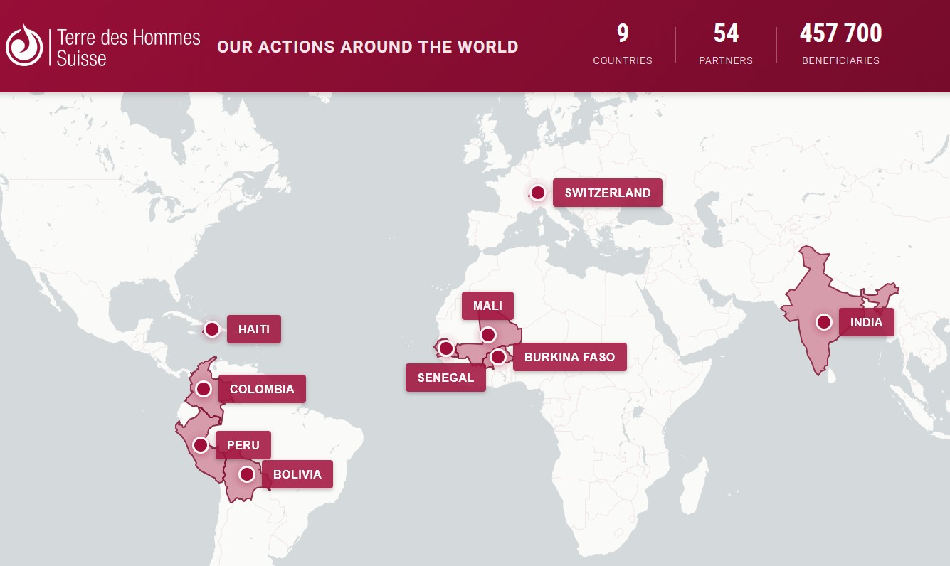 Interactive map TdH Suisse projects